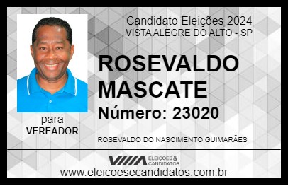 Candidato ROSEVALDO MASCATE 2024 - VISTA ALEGRE DO ALTO - Eleições