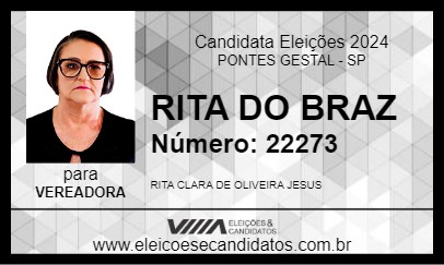 Candidato RITA DO BRAZ 2024 - PONTES GESTAL - Eleições