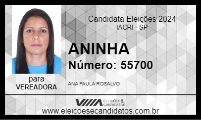 Candidato ANINHA 2024 - IACRI - Eleições