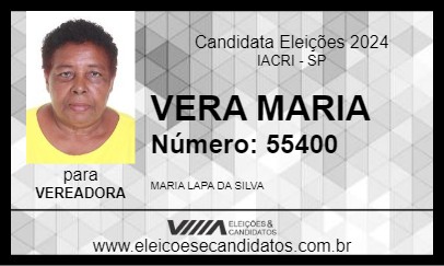 Candidato VERA MARIA 2024 - IACRI - Eleições