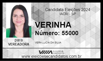 Candidato VERINHA 2024 - IACRI - Eleições