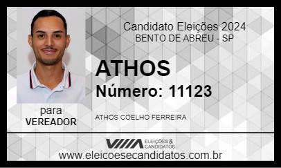 Candidato ATHOS 2024 - BENTO DE ABREU - Eleições