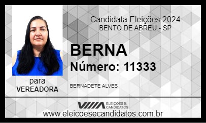 Candidato BERNA 2024 - BENTO DE ABREU - Eleições