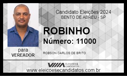 Candidato ROBINHO 2024 - BENTO DE ABREU - Eleições