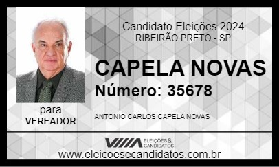 Candidato CAPELA NOVAS 2024 - RIBEIRÃO PRETO - Eleições