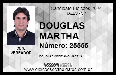 Candidato DOUGLAS MARTHA 2024 - JALES - Eleições