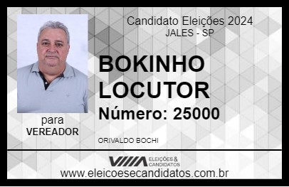 Candidato BOKINHO LOCUTOR 2024 - JALES - Eleições