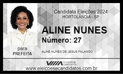 Candidato ALINE NUNES 2024 - HORTOLÂNDIA - Eleições