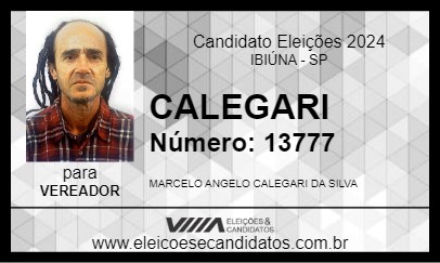 Candidato CALEGARI 2024 - IBIÚNA - Eleições