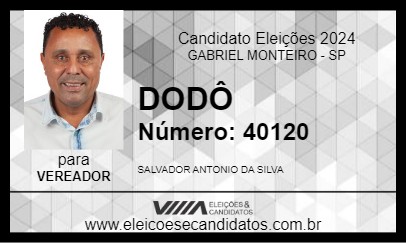 Candidato DODÔ 2024 - GABRIEL MONTEIRO - Eleições