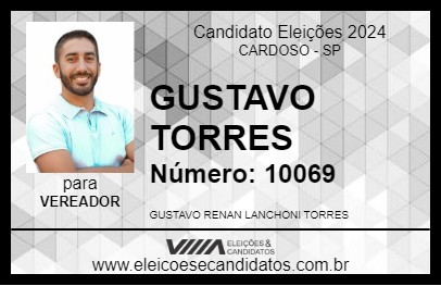 Candidato GUSTAVO TORRES 2024 - CARDOSO - Eleições