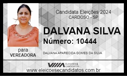 Candidato DALVANA SILVA 2024 - CARDOSO - Eleições