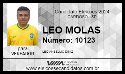 Candidato LEO MOLAS 2024 - CARDOSO - Eleições