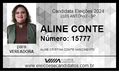 Candidato ALINE CONTE 2024 - LUÍS ANTÔNIO - Eleições