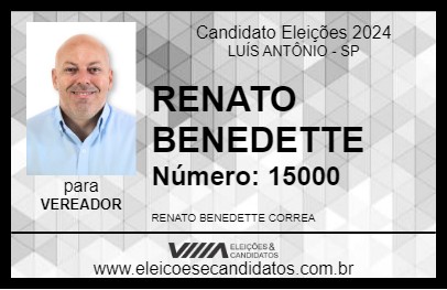 Candidato RENATO BENEDETTE 2024 - LUÍS ANTÔNIO - Eleições