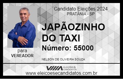 Candidato JAPÃOZINHO DO TAXI 2024 - PRATÂNIA - Eleições