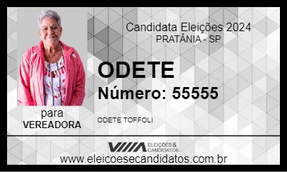 Candidato ODETE 2024 - PRATÂNIA - Eleições