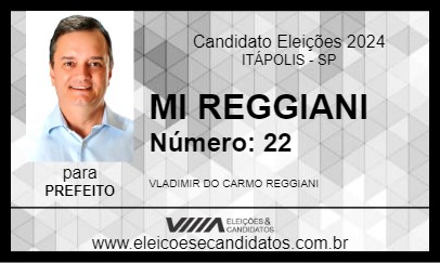 Candidato MI REGGIANI 2024 - ITÁPOLIS - Eleições