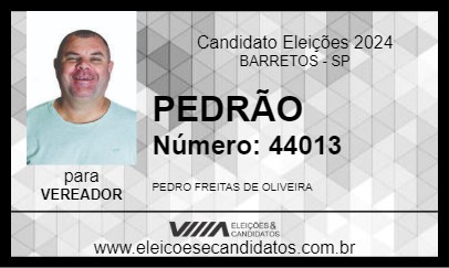 Candidato PEDRÃO 2024 - BARRETOS - Eleições