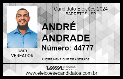 Candidato ANDRÉ ANDRADE 2024 - BARRETOS - Eleições