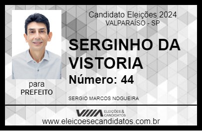 Candidato SERGINHO DA VISTORIA 2024 - VALPARAÍSO - Eleições