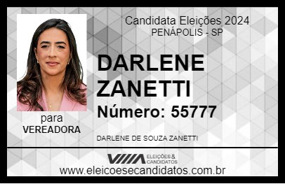 Candidato DARLENE ZANETTI  2024 - PENÁPOLIS - Eleições