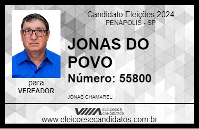 Candidato JONAS DO POVO  2024 - PENÁPOLIS - Eleições