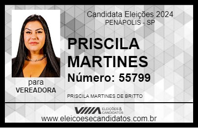 Candidato PRISCILA MARTINES  2024 - PENÁPOLIS - Eleições