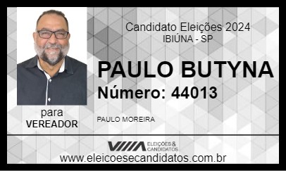 Candidato PAULO BUTYNA 2024 - IBIÚNA - Eleições