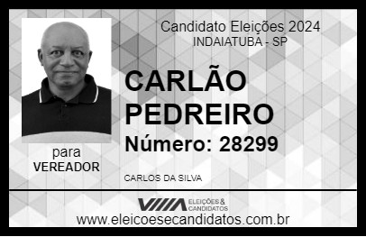 Candidato CARLÃO PEDREIRO 2024 - INDAIATUBA - Eleições