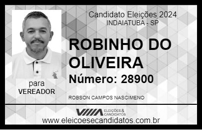 Candidato ROBINHO DO OLIVEIRA 2024 - INDAIATUBA - Eleições