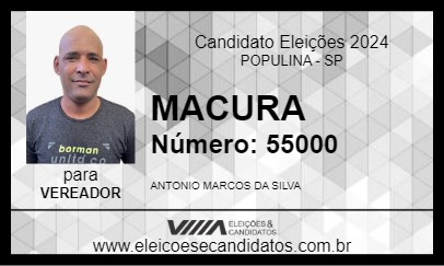 Candidato MACURA 2024 - POPULINA - Eleições