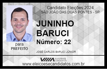 Candidato JUNINHO BARUCI 2024 - SÃO JOÃO DAS DUAS PONTES - Eleições