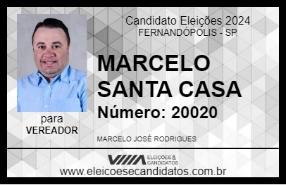 Candidato MARCELO SANTA CASA 2024 - FERNANDÓPOLIS - Eleições