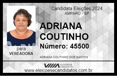 Candidato ADRIANA COUTINHO 2024 - AMPARO - Eleições