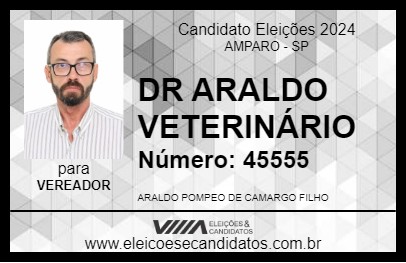 Candidato DR ARALDO VETERINÁRIO 2024 - AMPARO - Eleições