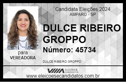 Candidato DULCE RIBEIRO GROPPO 2024 - AMPARO - Eleições