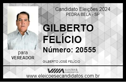 Candidato GILBERTO FELÍCIO 2024 - PEDRA BELA - Eleições