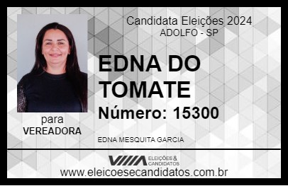 Candidato EDNA DO TOMATE 2024 - ADOLFO - Eleições