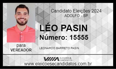 Candidato LÉO PASIN 2024 - ADOLFO - Eleições