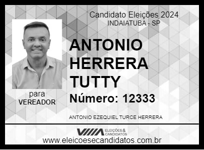 Candidato ANTONIO HERRERA TUTTY 2024 - INDAIATUBA - Eleições