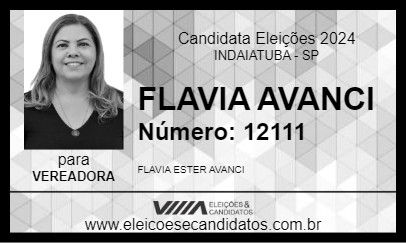 Candidato FLAVIA AVANCI 2024 - INDAIATUBA - Eleições