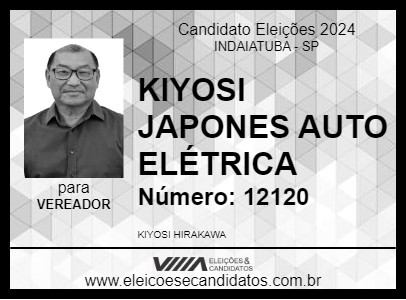 Candidato KIYOSI JAPONES AUTO ELÉTRICA 2024 - INDAIATUBA - Eleições