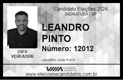 Candidato LEANDRO PINTO 2024 - INDAIATUBA - Eleições