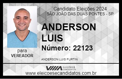 Candidato ANDERSON LUIS 2024 - SÃO JOÃO DAS DUAS PONTES - Eleições