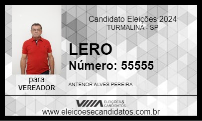 Candidato LERO 2024 - TURMALINA - Eleições