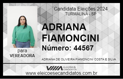 Candidato ADRIANA FIAMONCINI 2024 - TURMALINA - Eleições