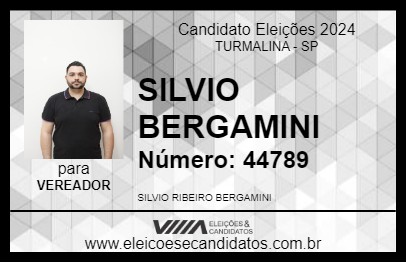 Candidato SILVIO BERGAMINI 2024 - TURMALINA - Eleições