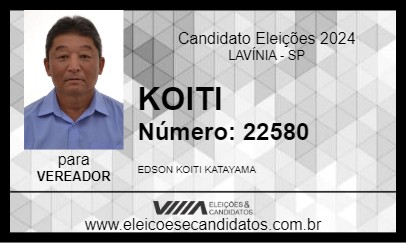 Candidato KOITI 2024 - LAVÍNIA - Eleições