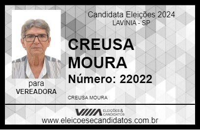 Candidato CREUSA MOURA 2024 - LAVÍNIA - Eleições